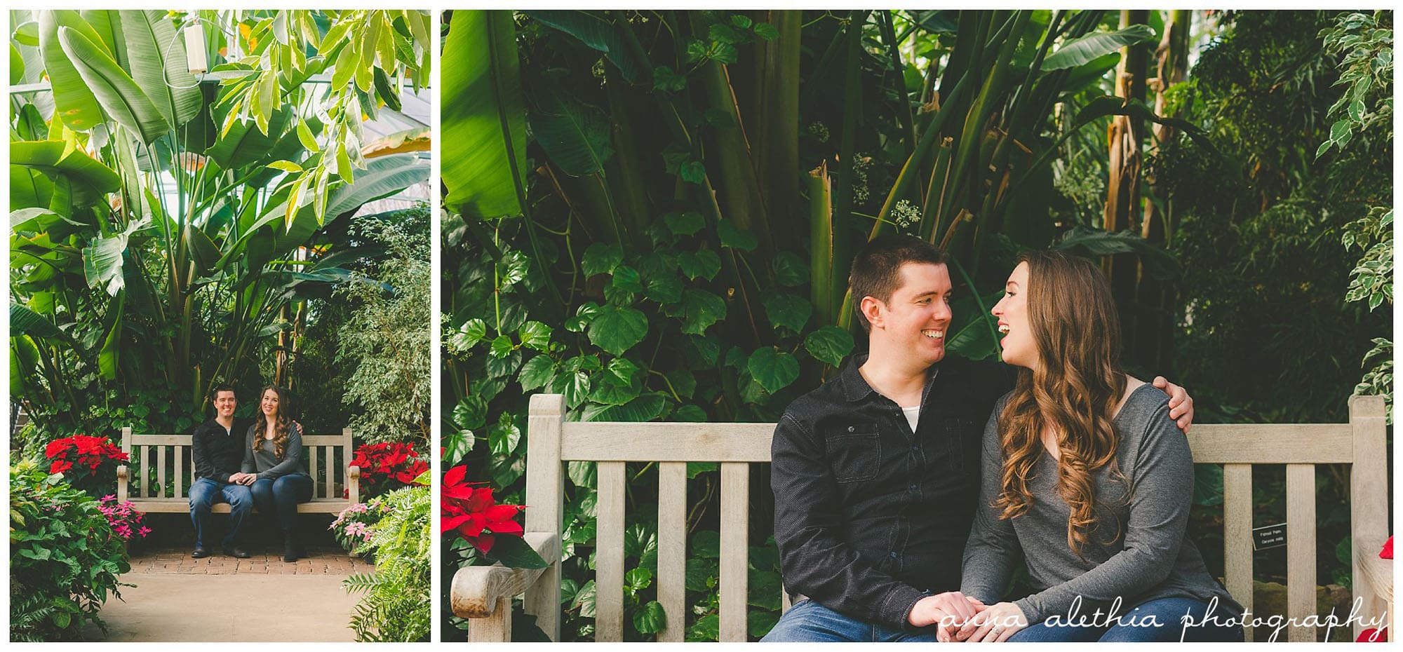 Luthy Botanical Gardens Peoria IL Engagement Photos